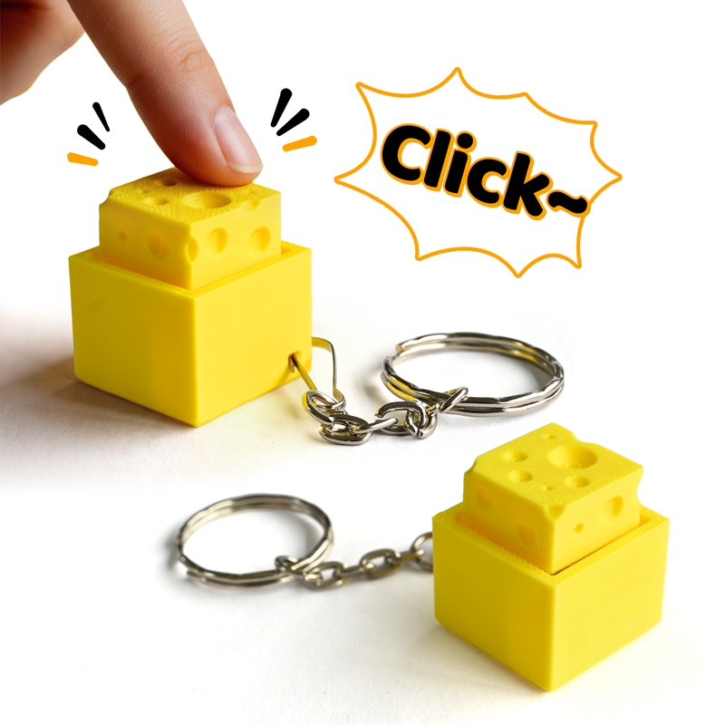 3D Printing Toys - 3D Baskılı Peynirli Anahtar Fidget Clicker
