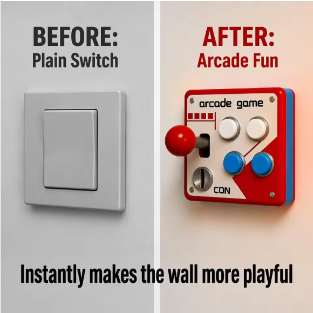 3D Printing App - Retro Arcade Joystick Anahtar Paneli Kapağı,