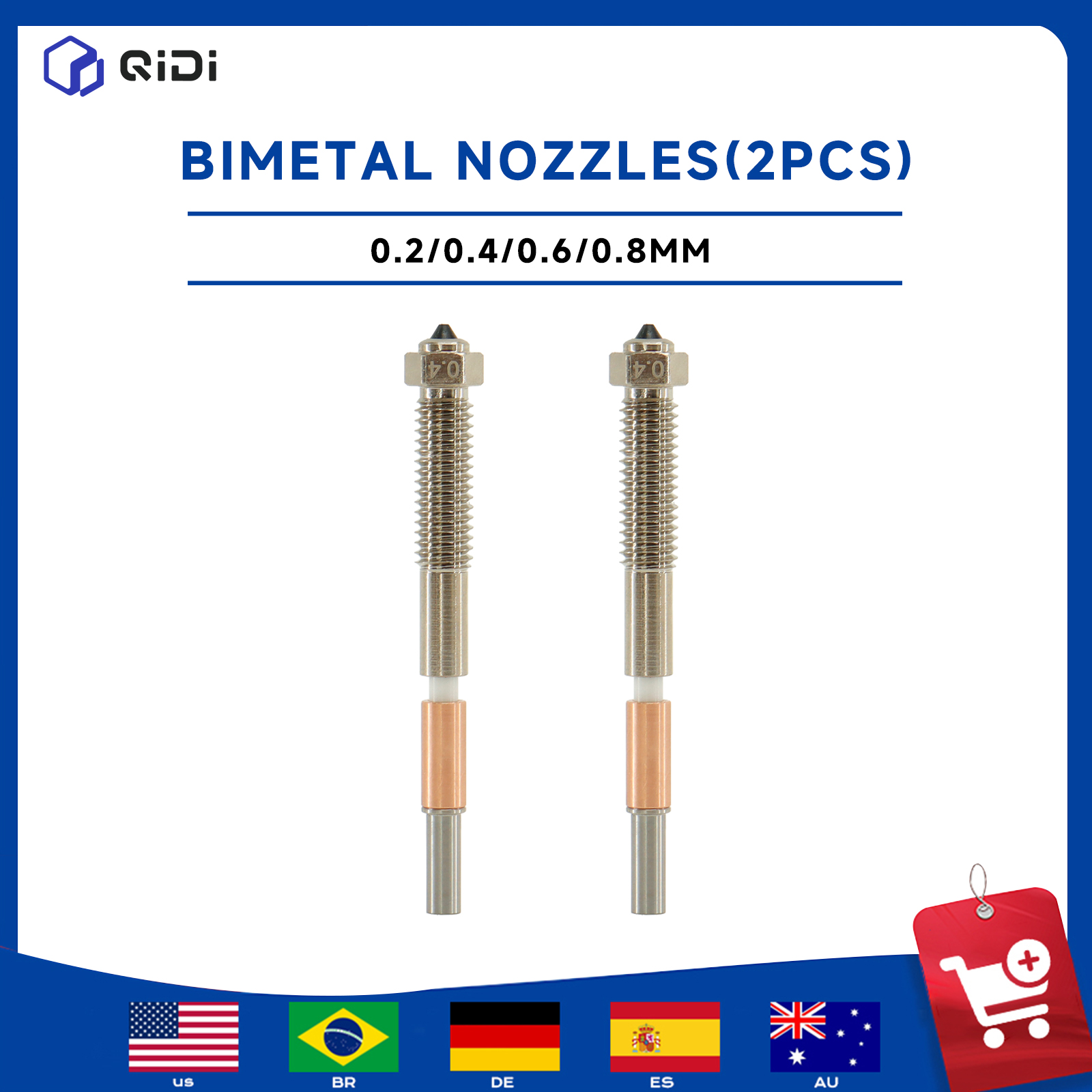 3D Printer Hotend Kit - QIDI Max 4 3D Yazıcı Bimetal