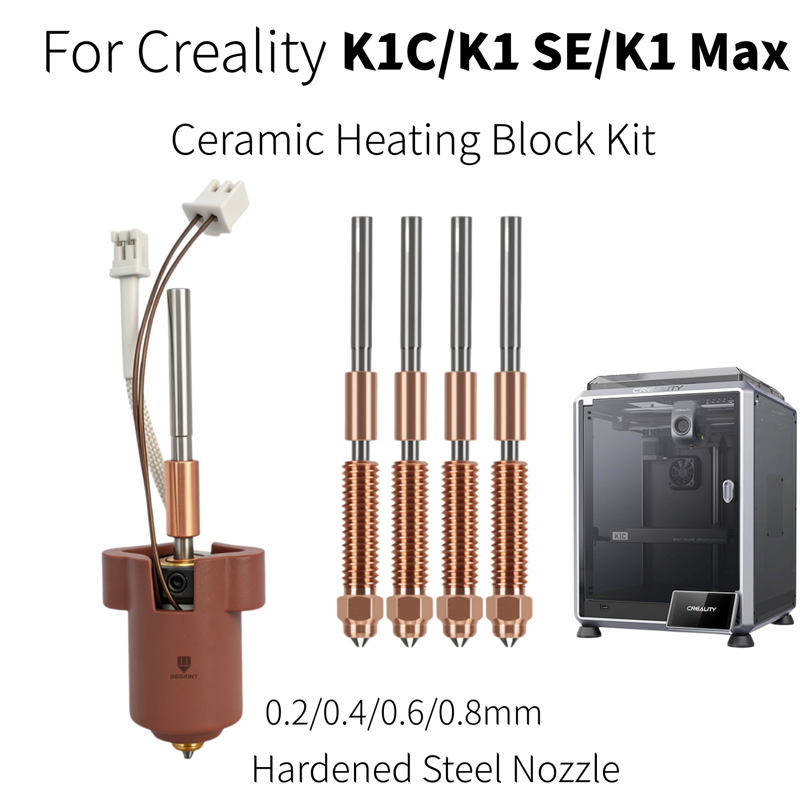 3D Printer Hotend Kit - Creality K1C K1 MAX Hotend için