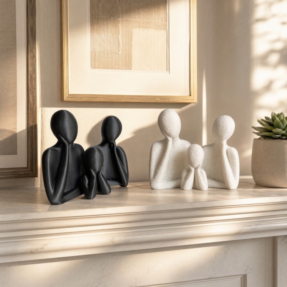 Sarılan Çift Heykeli Soyut Ail - 3D Printing App incelemesi ve fiyatı