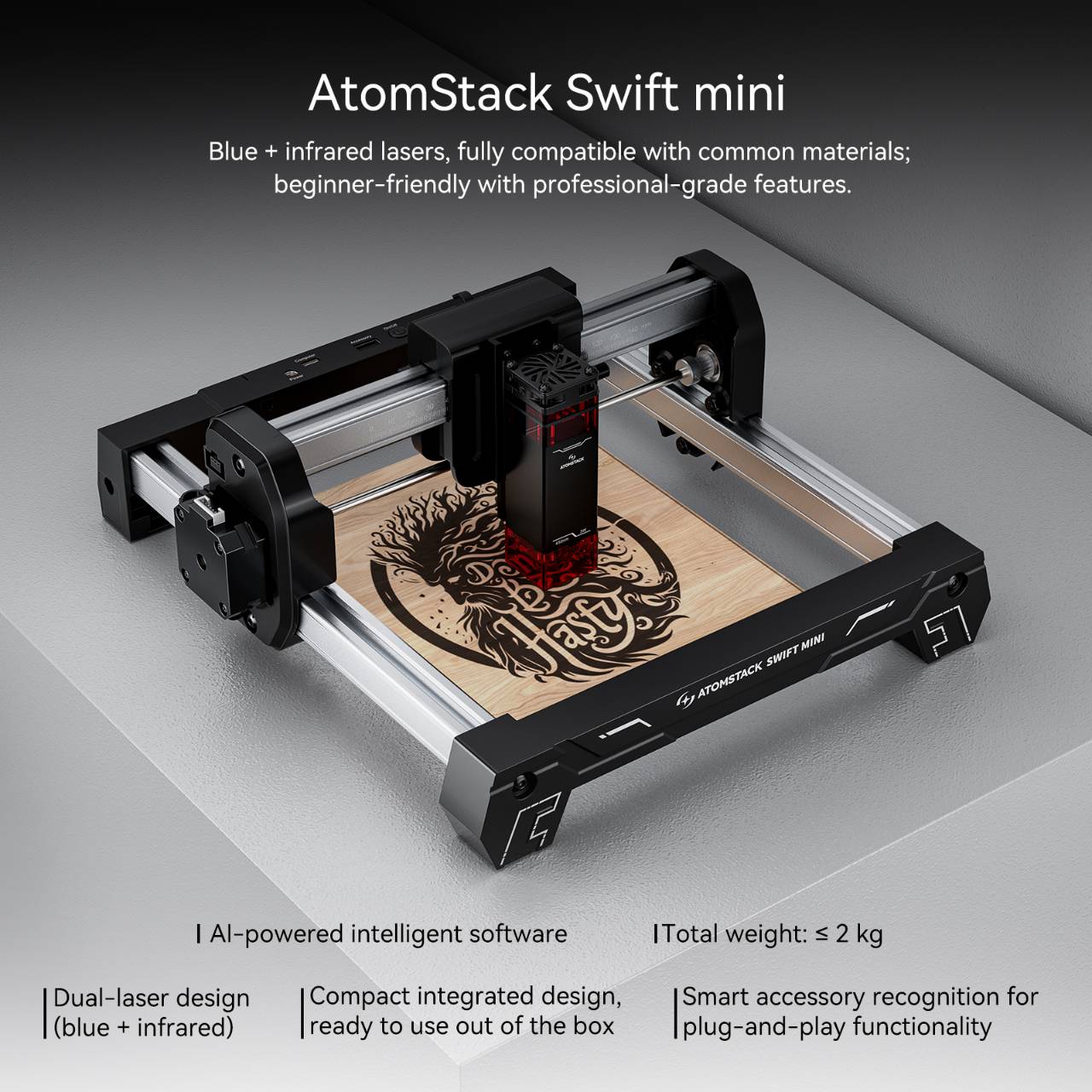 ATOMSTACK Swift Mini Lazer Gra - 3D Printing Design Software incelemesi ve fiyatı