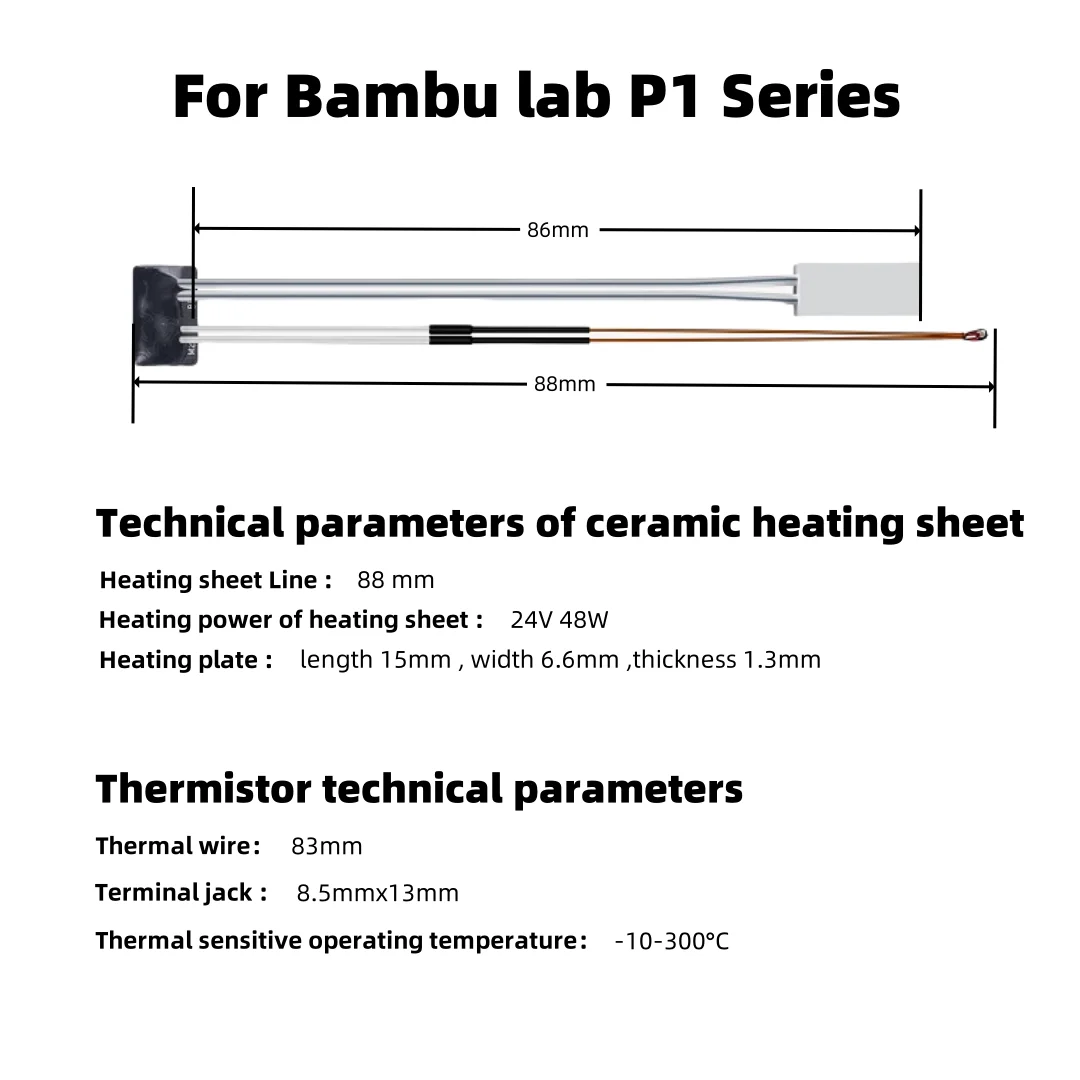 Bambu Lab P1P P1S için Caremic - 3D Printer Hotend Kit incelemesi ve fiyatı